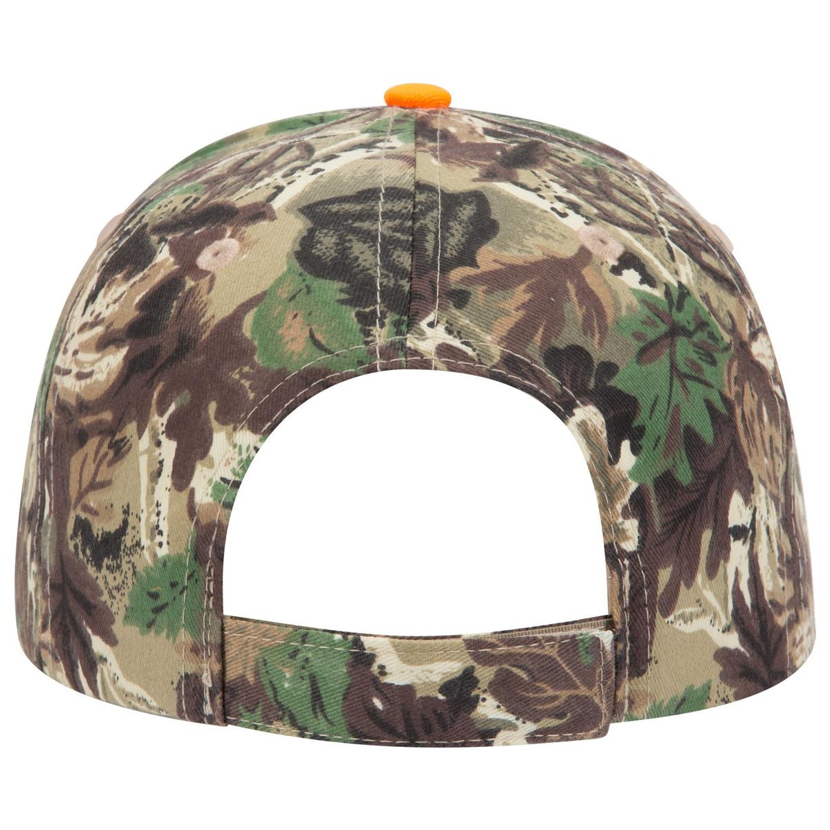 Rear View of 180705 - Lt.Lod/Brn/Kly OTTO CAP Camouflage 6 Panel Low Profile Baseball Cap
