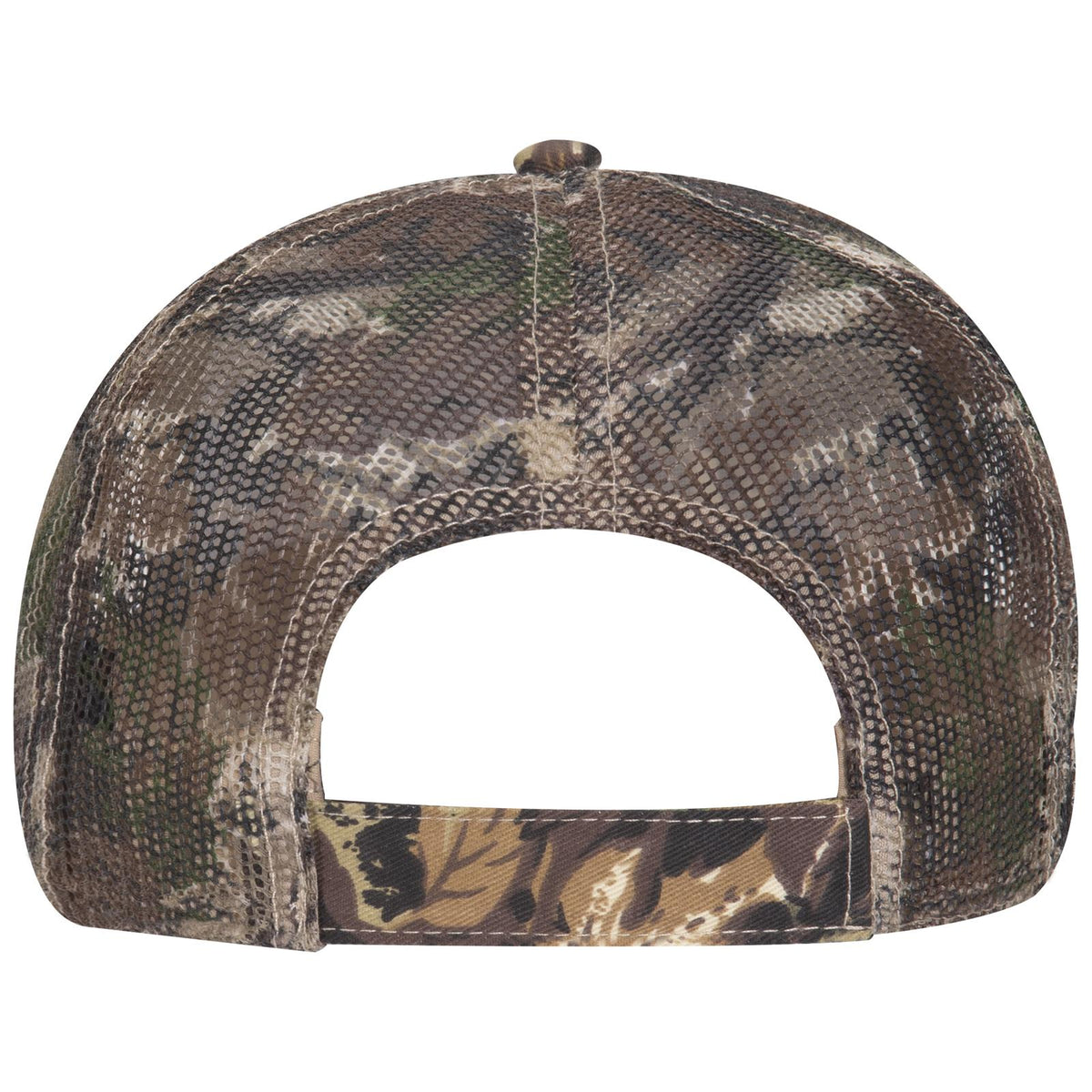 Rear View of 180705 - Lt.Lod/Brn/Kly OTTO CAP Camouflage 6 Panel Low Profile Mesh Back Trucker Hat