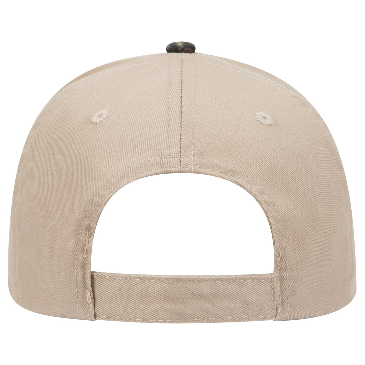 Rear View of 18070532 - Lt.Lod/Brn/Kly/Kha OTTO CAP Camouflage 6 Panel Low Profile Baseball Cap