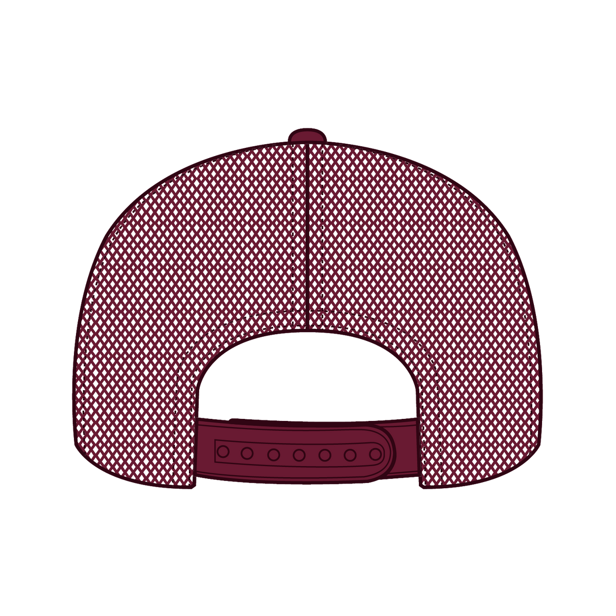 Rear View of 1911219 - Bg Mrn/Crk/Bg Mrn OTTO CAP "OTTO SNAP" 6 Panel Pro Style Mesh Back Trucker Snapback Hat