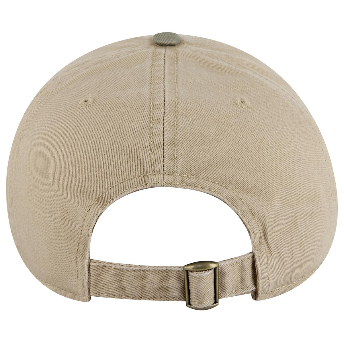 Rear View of 2132 - Ol.Grn/Kha OTTO CAP 6 Panel Low Profile Dad Hat