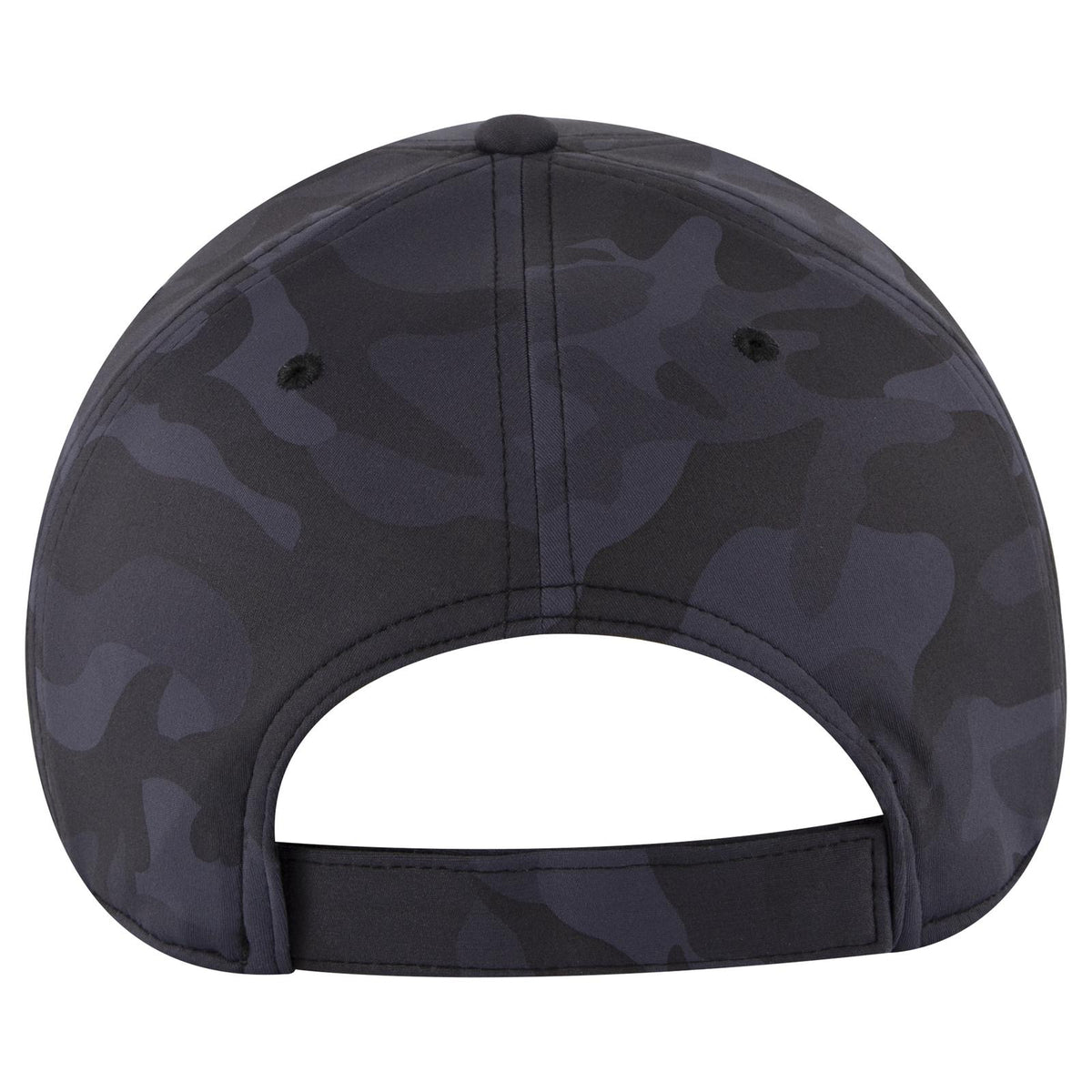 Rear View of 2503 - Ch.Gry/Blk OTTO CAP "OTTO COMFY FIT" 6 Panel Low Profile Baseball Cap