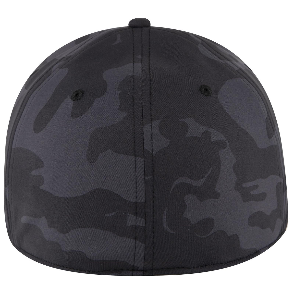 Rear View of 2503 - Ch.Gry/Blk OTTO CAP "OTTO FLEX" Fitted 6 Panel Low Profile Baseball Cap