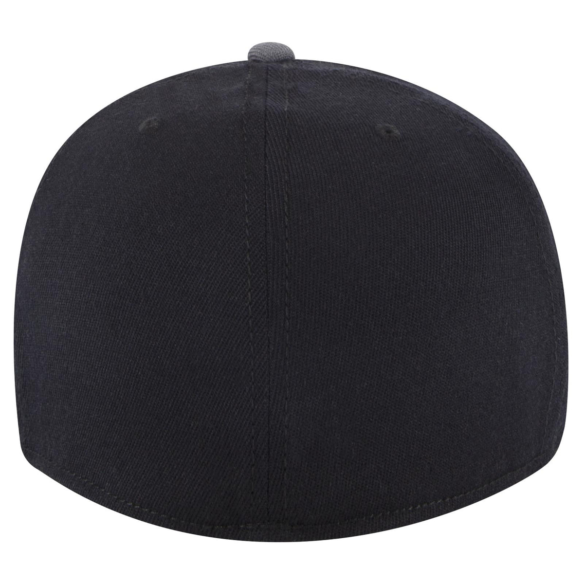 Rear View of 250303 - Ch. Gry/Blk/Blk OTTO CAP "OTTO FLEX" Fitted 6 Panel Pro Style Baseball Cap