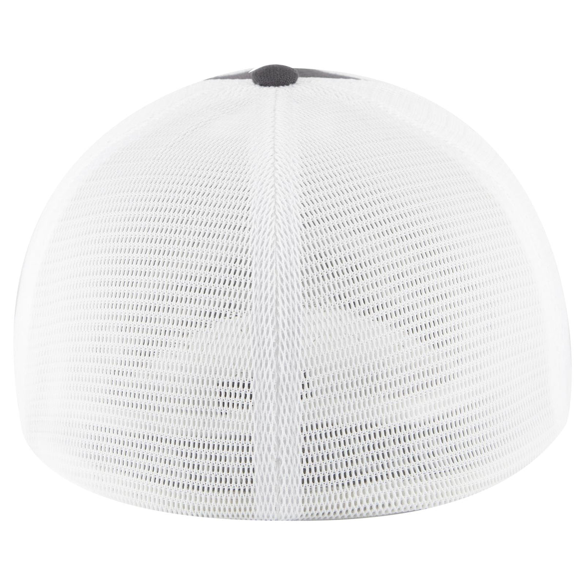 Rear View of 2516 - Ch.Gry/Wht OTTO CAP "OTTO FLEX" Fitted 6 Panel Low Profile Mesh Back Trucker Hat