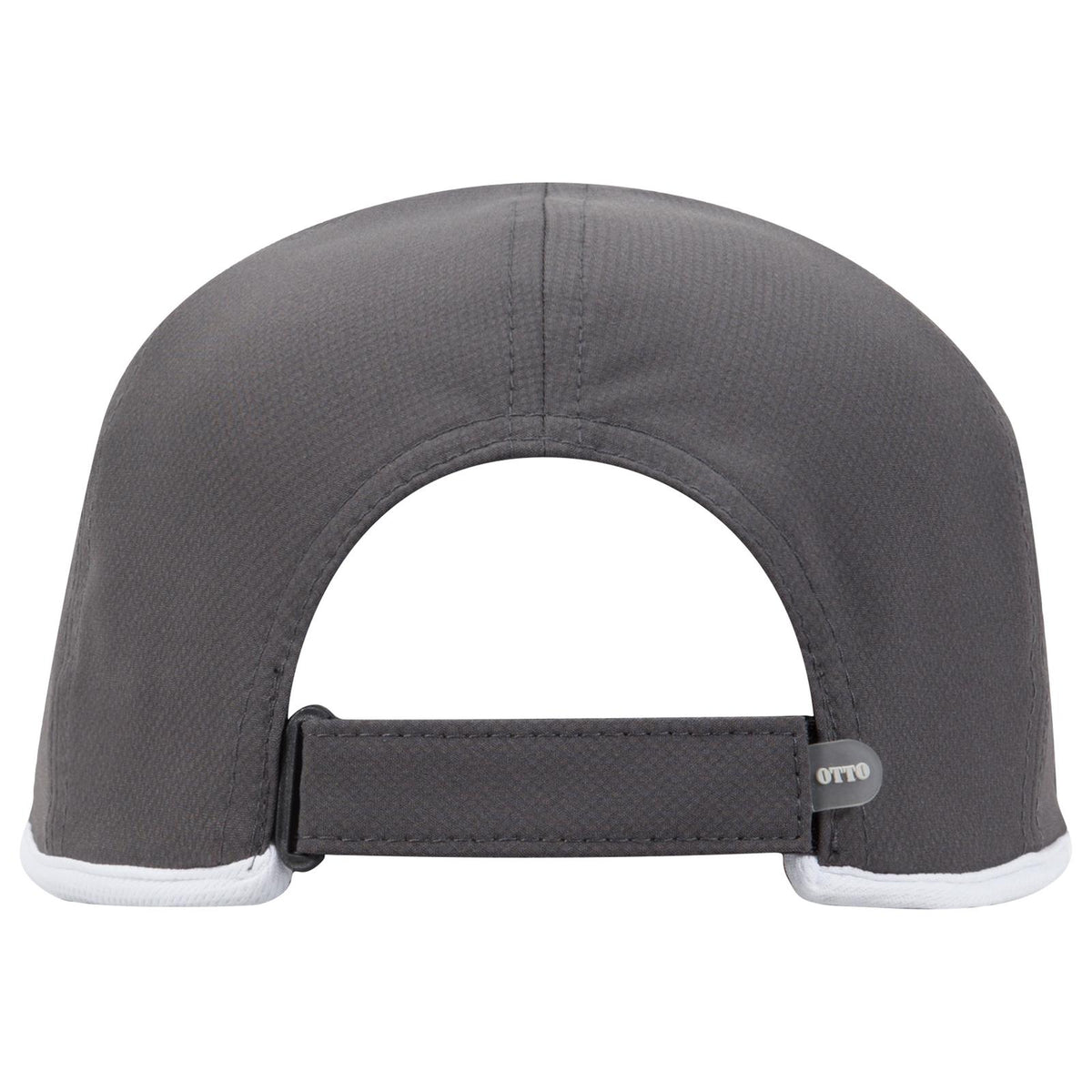 Rear View of 2516 - Ch.Gry/Wht OTTO CAP UPF 50+ 6 Panel Running Hat