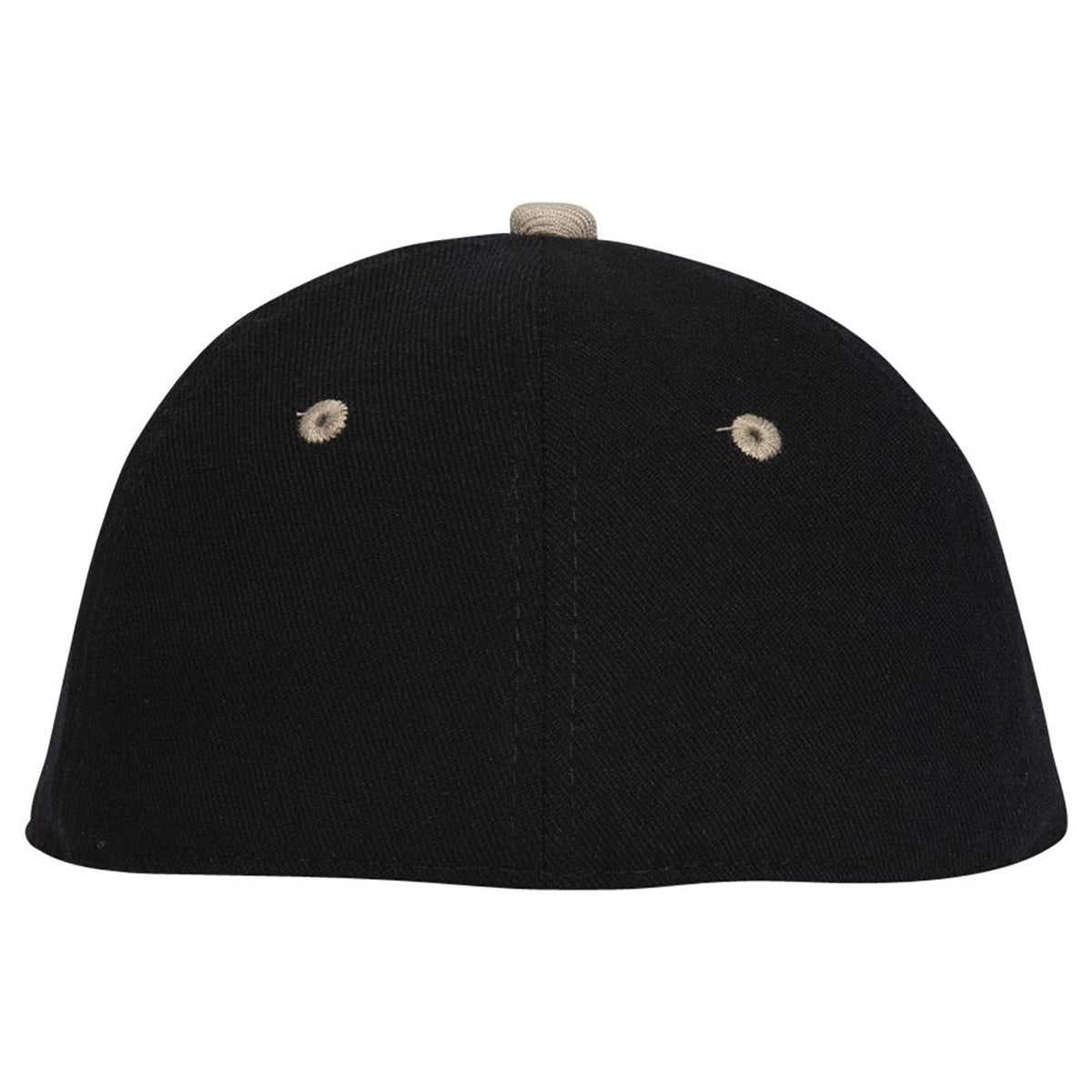 Rear View of 3203 - Kha/Blk OTTO CAP "OTTO FLEX" Fitted 6 Panel Low Profile Baseball Cap