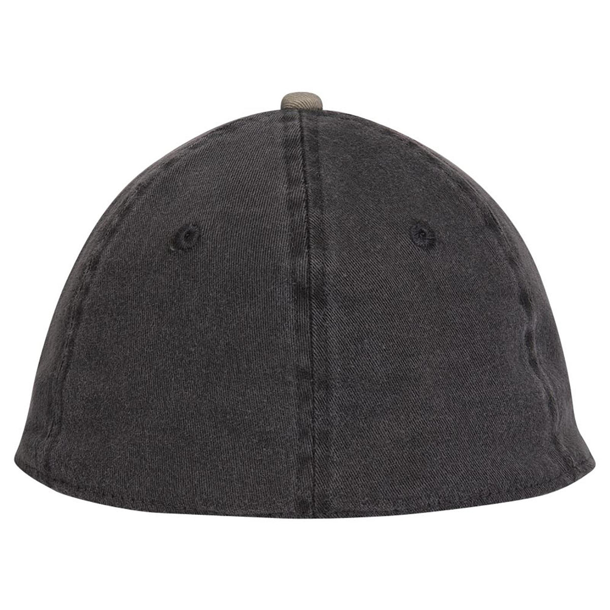 Rear View of 3203 - Kha/Blk OTTO CAP "OTTO FLEX" Fitted 6 Panel Low Profile Dad Hat