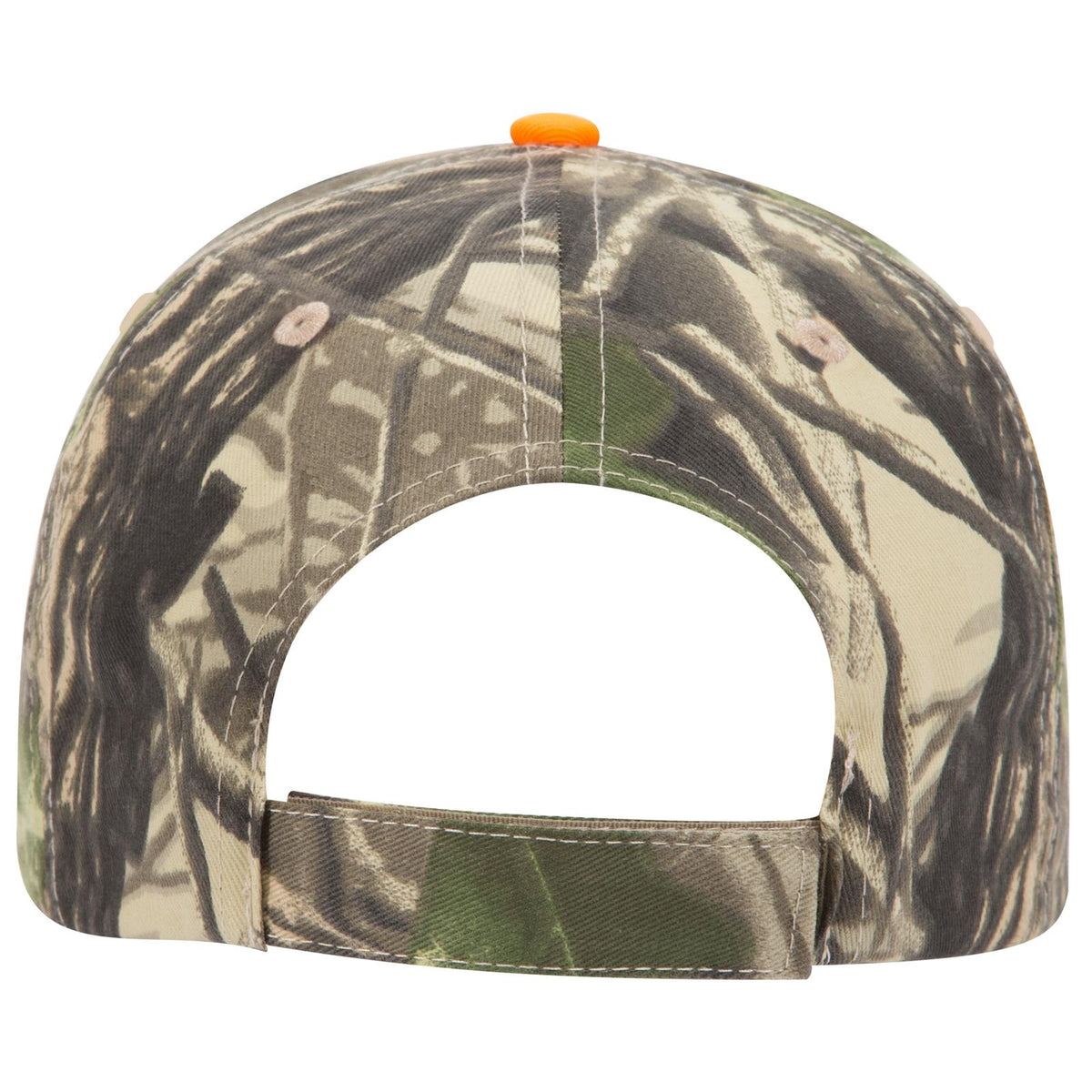 Rear View of 320317 - Kha/Blk/Dk.Grn OTTO CAP Camouflage 6 Panel Low Profile Baseball Cap