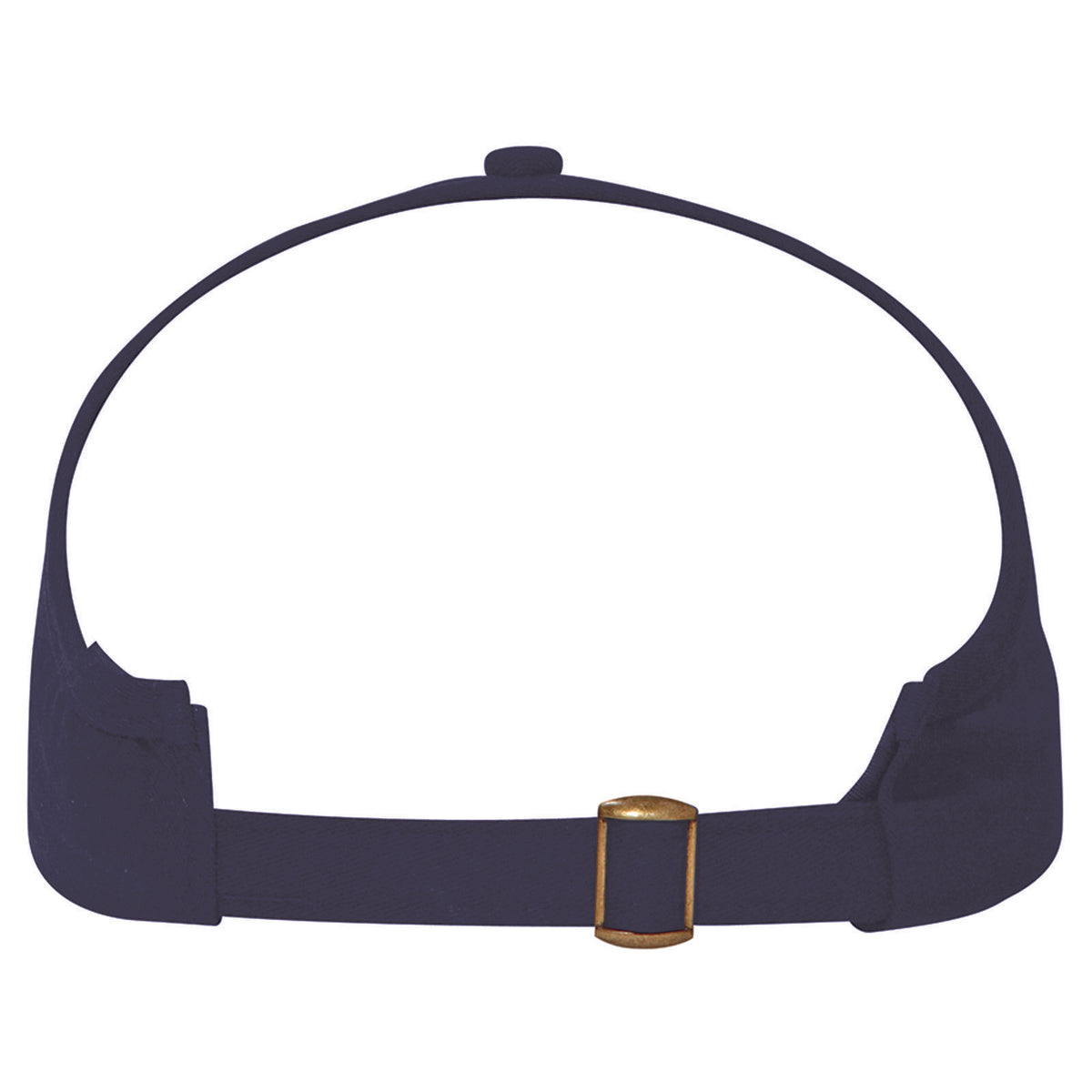 Rear View of 3204 - Kha/Nvy OTTO CAP 4 Panel Ponytail Cap