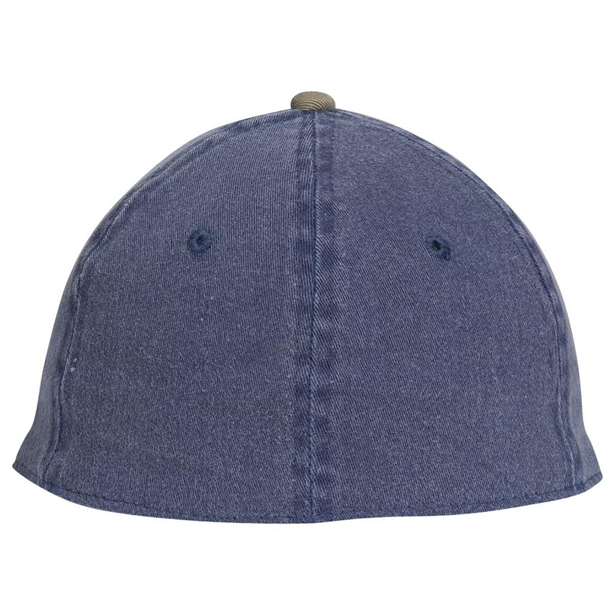 Rear View of 3204 - Kha/Nvy OTTO CAP "OTTO FLEX" Fitted 6 Panel Low Profile Dad Hat