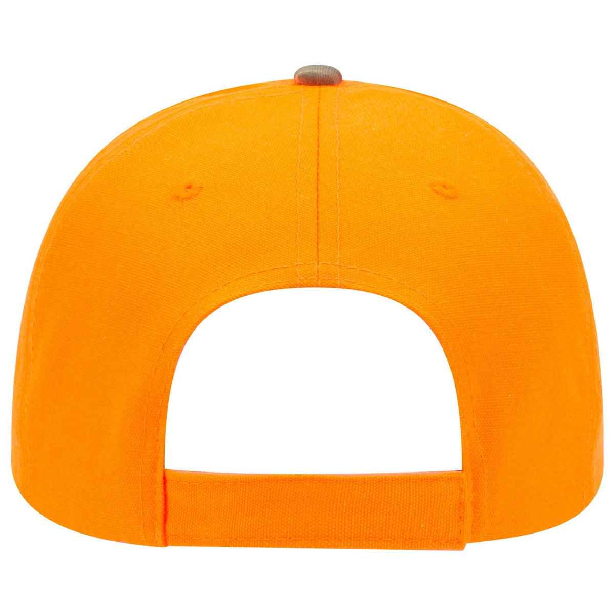 Rear View of 32073409 - Kha/Brn/Lt.Ol.Grn/N.Org OTTO CAP Camouflage 6 Panel Low Profile Baseball Cap