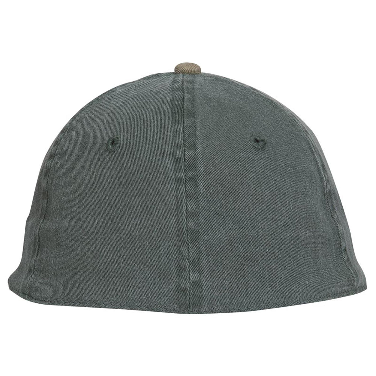 Rear View of 3217 - Kha/Dk.Grn OTTO CAP "OTTO FLEX" Fitted 6 Panel Low Profile Dad Hat