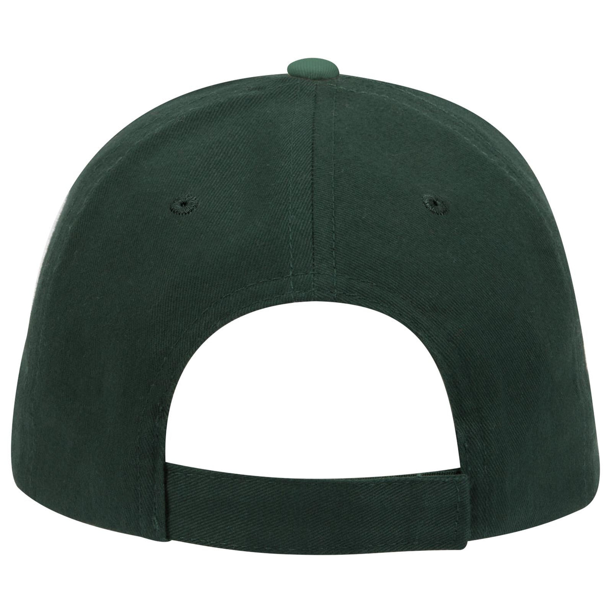 Rear View of 321717 - Kha/Dk.Grn/Dk.Grn OTTO CAP 6 Panel Low Profile Baseball Cap