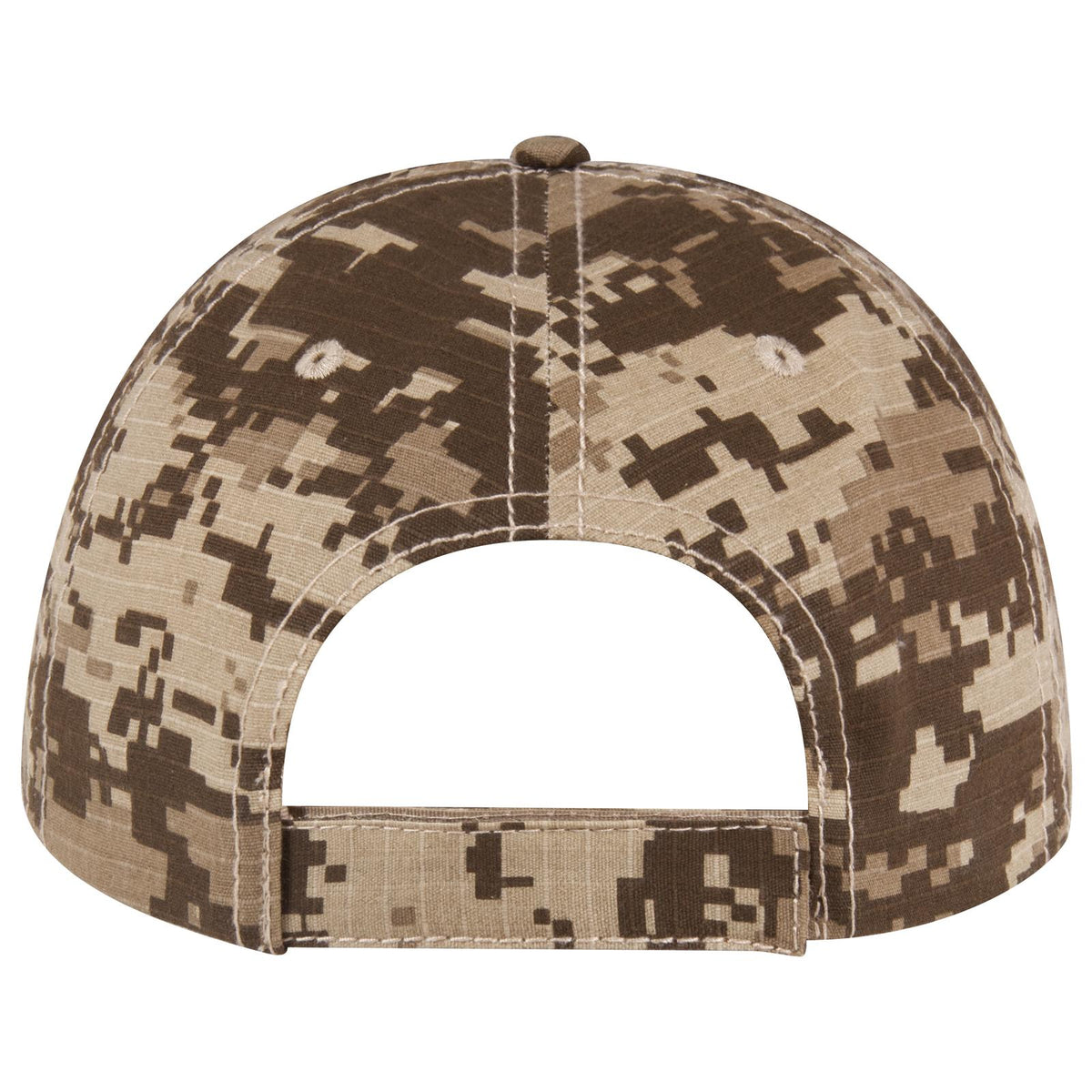 Rear View of 324653A - Kha/D.Ol.Grn/D.Kha OTTO CAP Camouflage 6 Panel Low Profile Baseball Cap