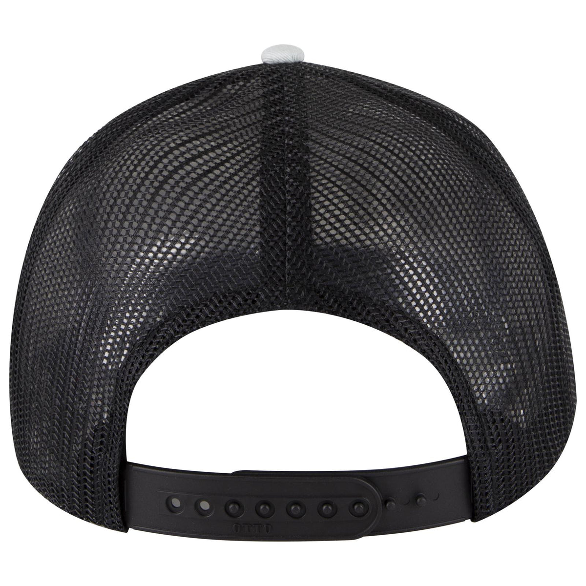 Rear View of 351403 - St.Gry/Gry/Blk OTTO CAP Camouflage 6 Panel Low Profile Mesh Back Trucker Hat