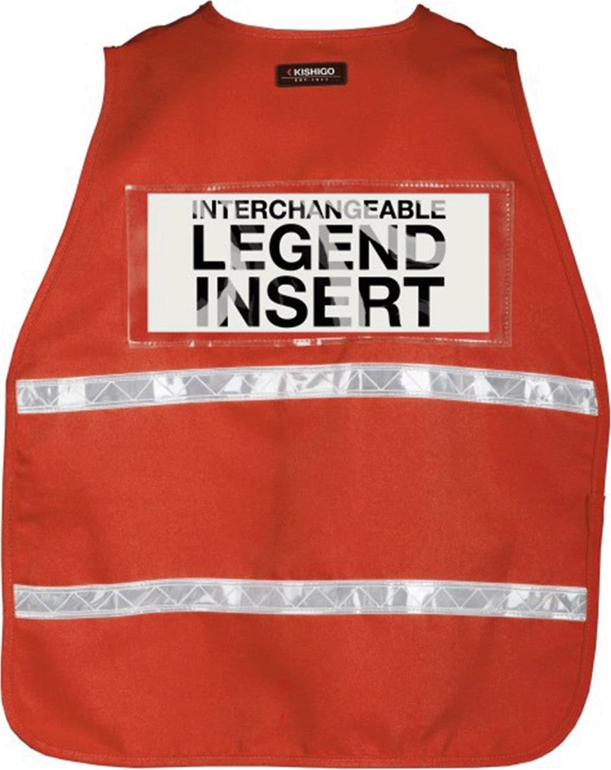 Rear View of 3707I International Orange 3700 Series Incident Command Vest - 3700