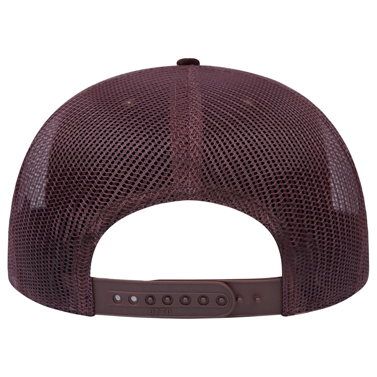 Rear View of 3911239 - D.Brn/Cork/D.Brn OTTO CAP "OTTO SNAP" 6 Panel Pro Style Mesh Back Trucker Snapback Hat