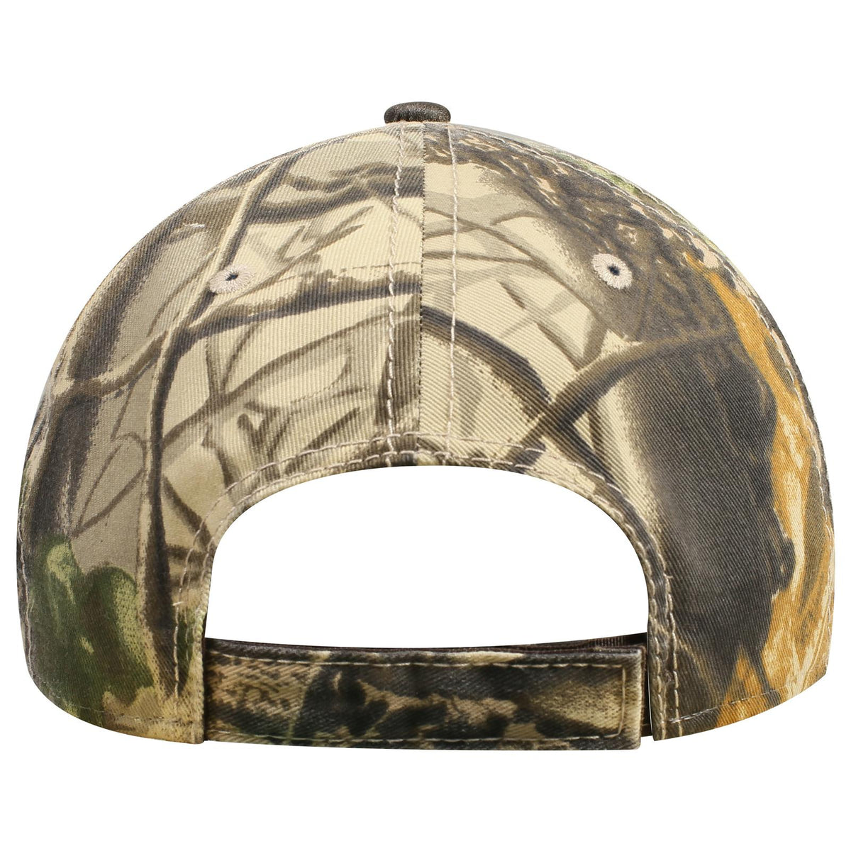 Rear View of 39320317 - Dk.Brn/Kha/Blk/Dk.Grn OTTO CAP Camouflage 6 Panel Low Profile Baseball Cap