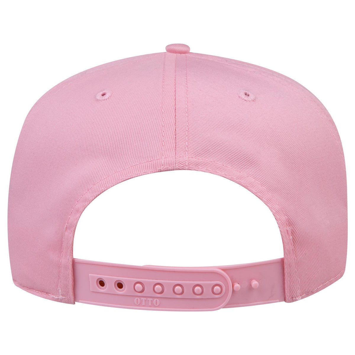 Rear View of 501650 - Pnk/Wht/Pnk OTTO CAP 5 Panel Mid Profile Baseball Cap