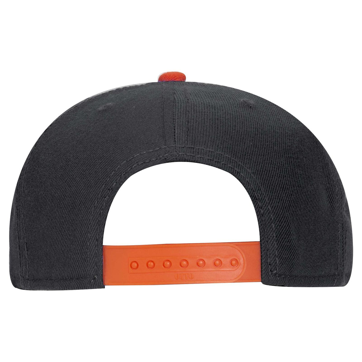 Rear View of 620303 - Org/Blk/Blk OTTO CAP "OTTO SNAP" 6 Panel Pro Style Snapback Hat
