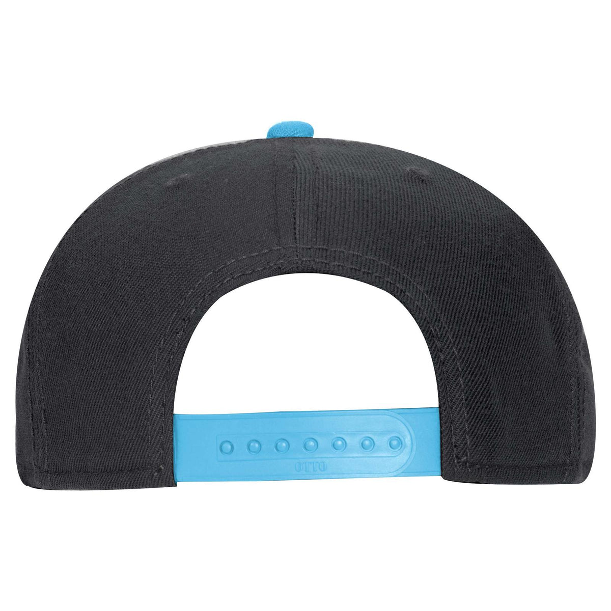 Rear View of 970303 - Aqua/Blk/Blk OTTO CAP "OTTO SNAP" 6 Panel Pro Style Snapback Hat