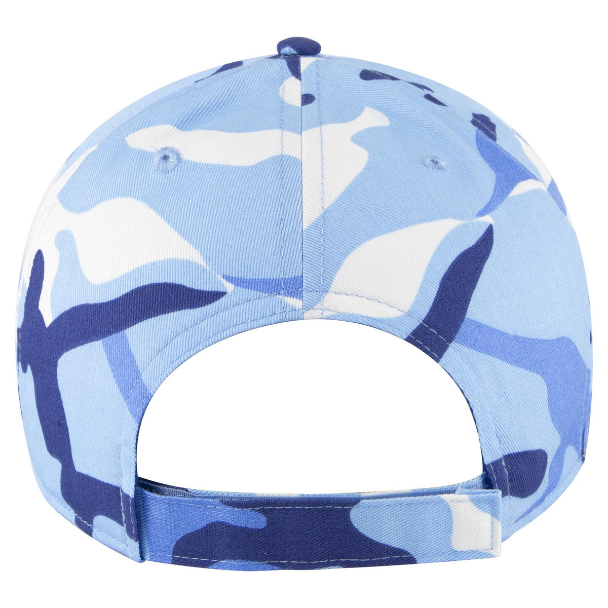 Rear View of 97104 - Aqua/Lk Blu OTTO CAP Camouflage 6 Panel Low Profile Baseball Cap