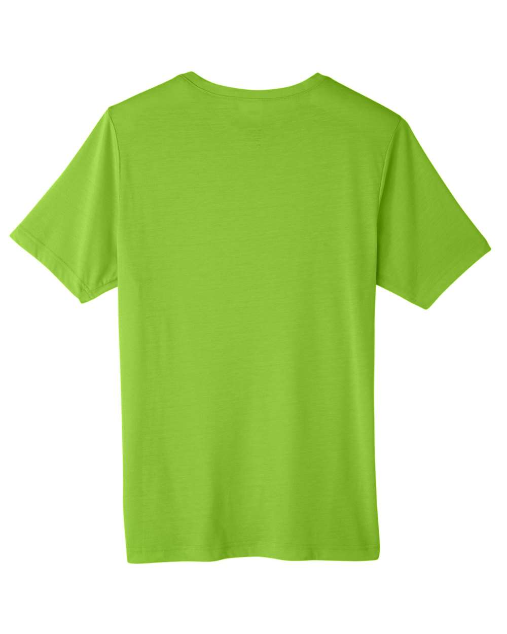 Front View of Acid Green Unisex Fusion ChromaSoft™ Performance T-Shirt - CE111
