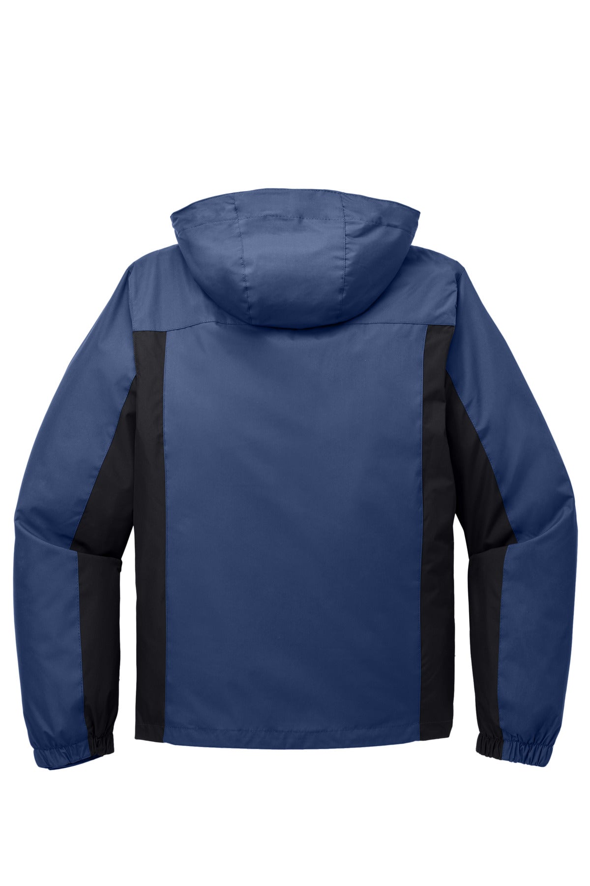 Rear View of Ad Blu/Blk/Gry Port Authority Colorblock 3-in-1 Jacket. J321
