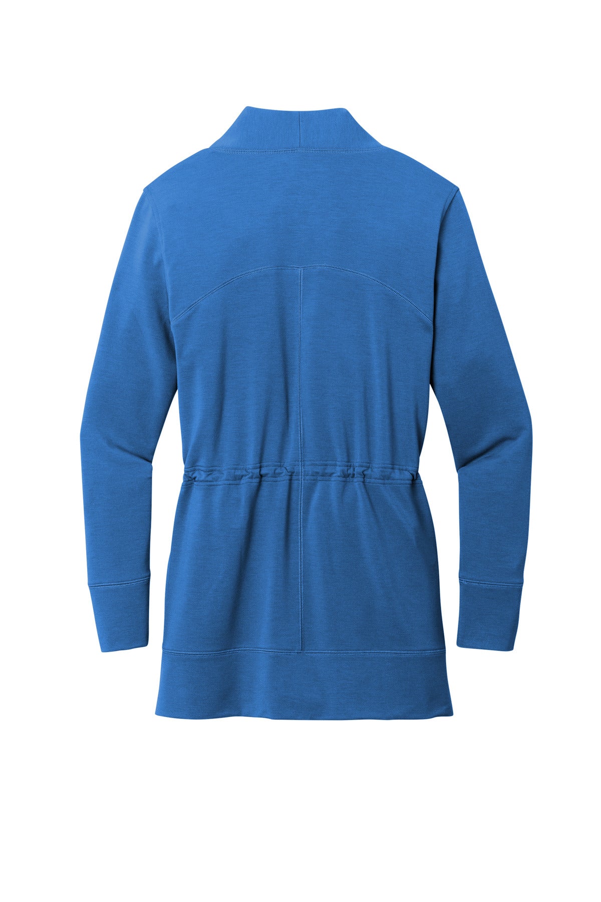 Rear View of AegeanBlue Port Authority Women's Microterry Cardigan LK825