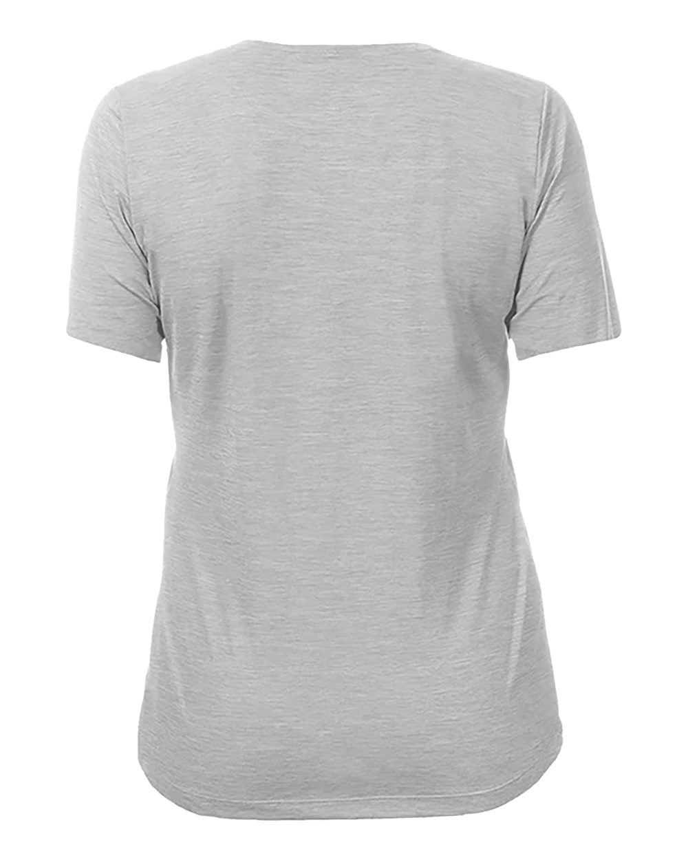 Front View of Alloy Heathered Women's Breeze Tech T-Shirt - WSBRZS0