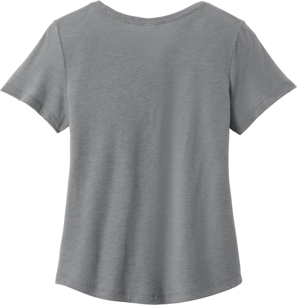 Rear View of AlumGrey Allmade Women's Relaxed Tri-Blend Scoop Neck Tee AL2015