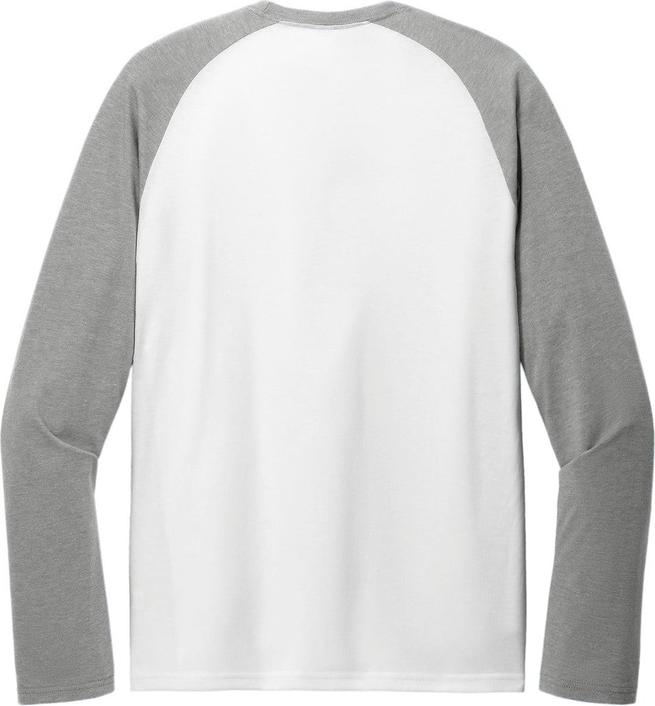 Front View of AlumGy/BtW Allmade Unisex Tri-Blend Long Sleeve Colorblock Raglan AL6009