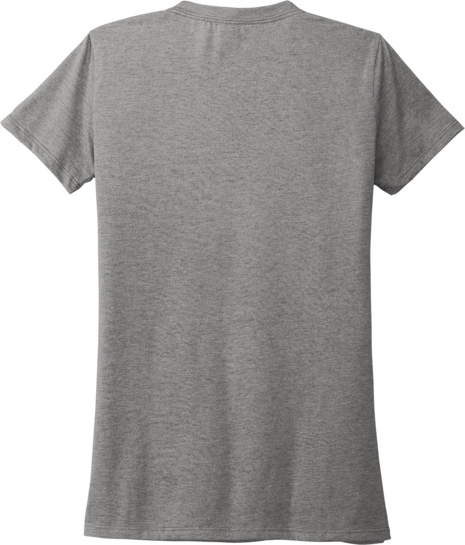 Front View of Aluminum Grey Allmade Women's Tri-Blend Tee AL2008