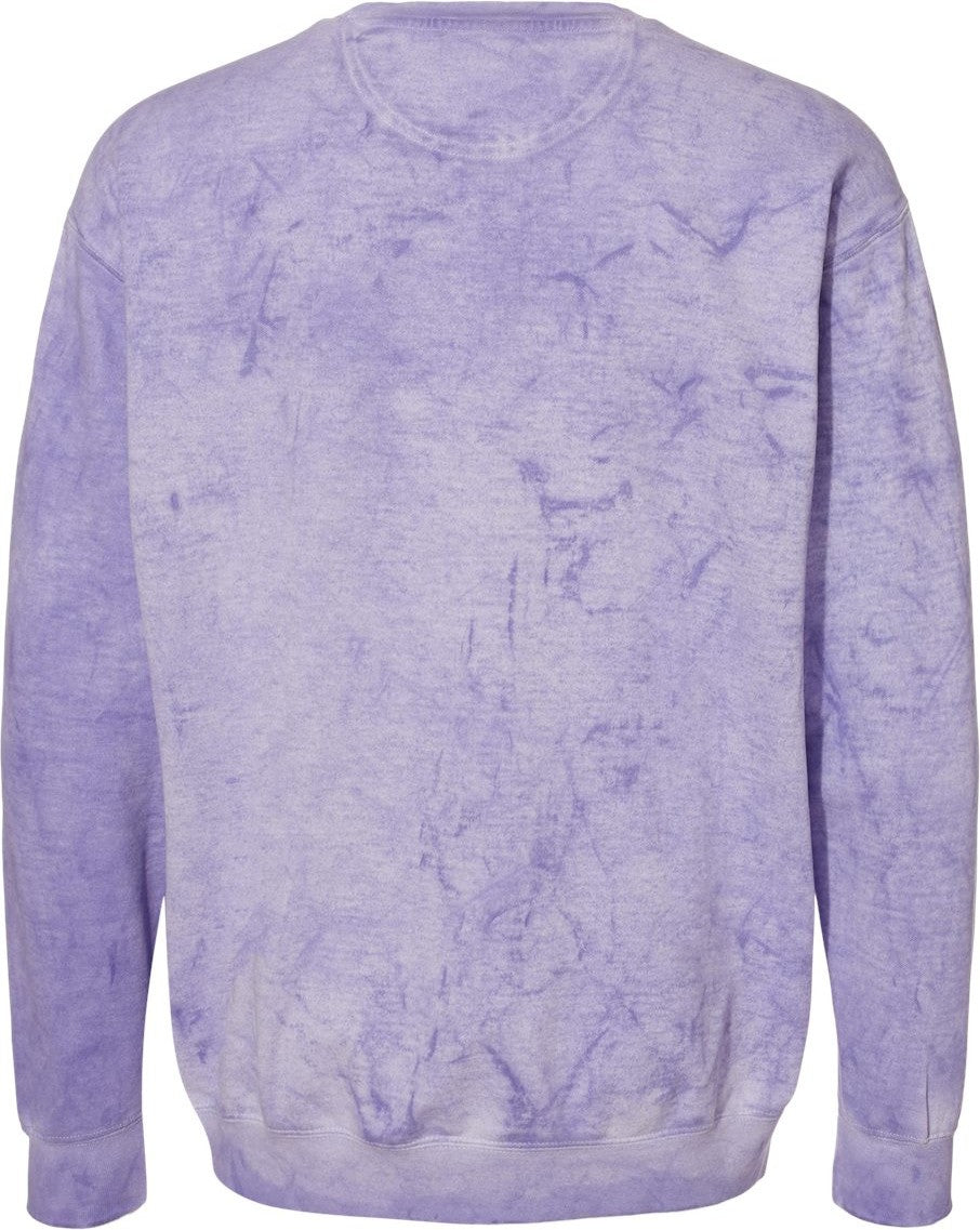 Rear View of Amethyst Colorblast™ Crewneck Sweatshirt - 1545