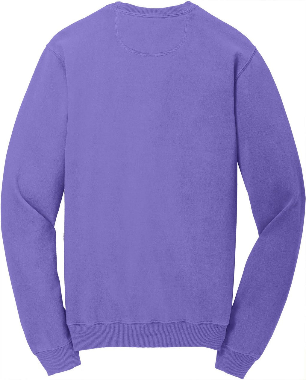 Front View of Amethyst Port & Co Beach Wash Garment-Dyed Crewneck Sweatshirt PC098