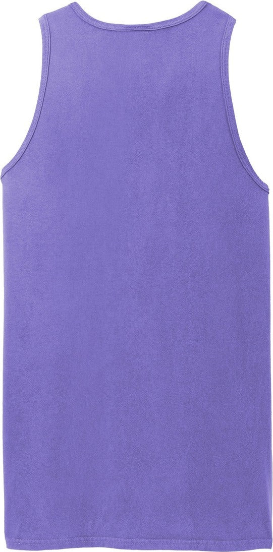 Front View of Amethyst Port & Co Beach Wash Garment-Dyed Tank. PC099TT