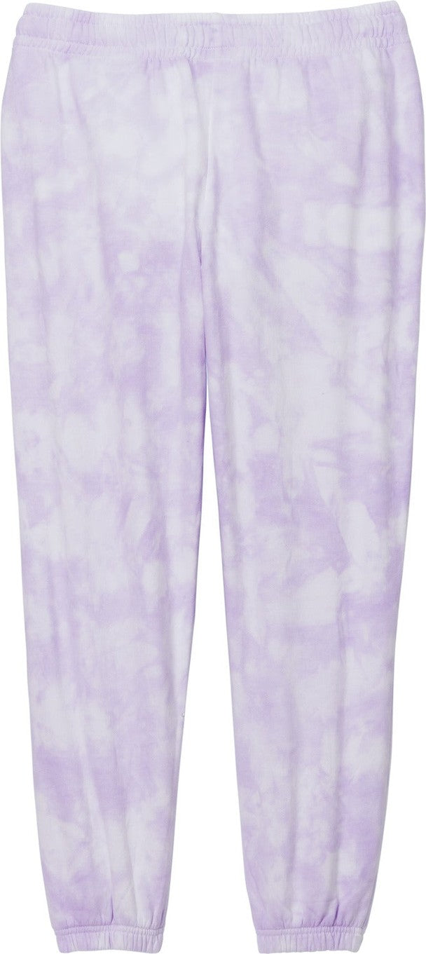 Front View of Amethyst Port & Co Women's Beach Wash Cloud Tie-Dye Sweatpant LPC140P