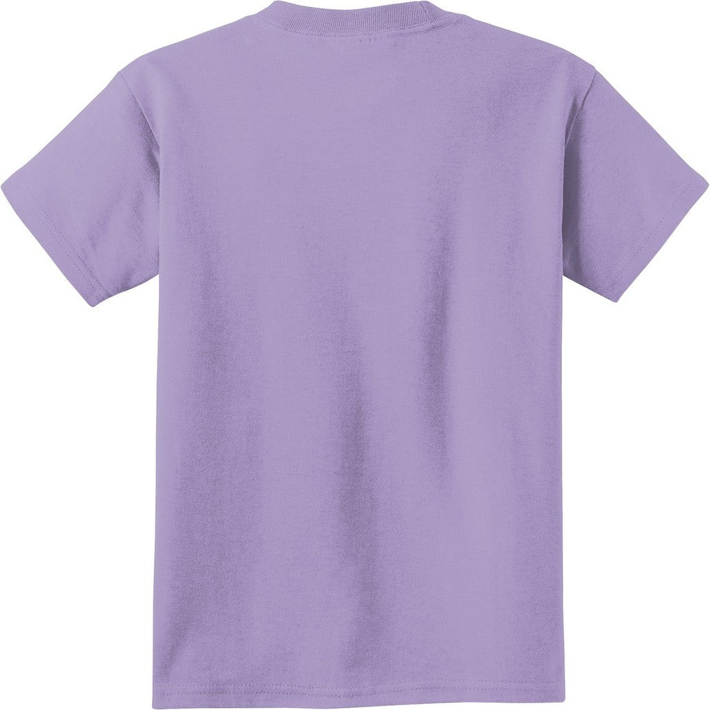 Rear View of Amethyst Port & Co Youth Beach Wash Garment-Dyed Tee. PC099Y