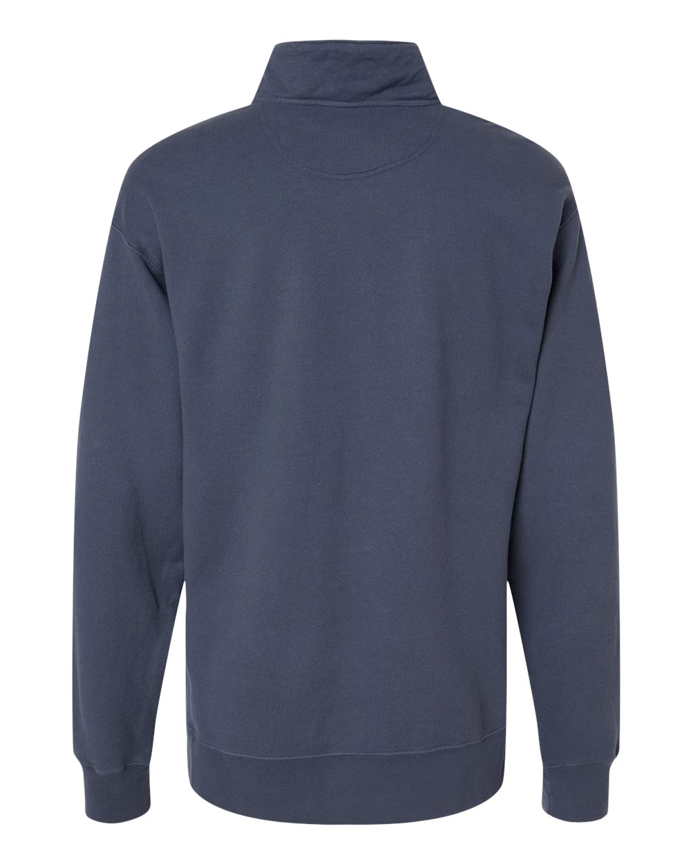 Rear View of Anchor Slate Garment-Dyed Quarter-Zip Sweatshirt - GDH425