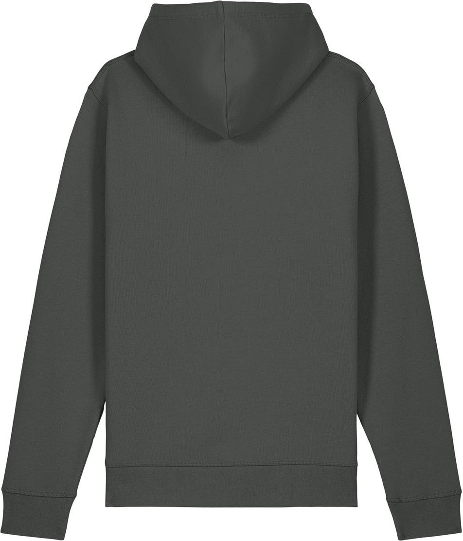Front View of Anthracite Stanley/Stella Unisex Drummer 2.0 Hooded Sweatshirt SXU009