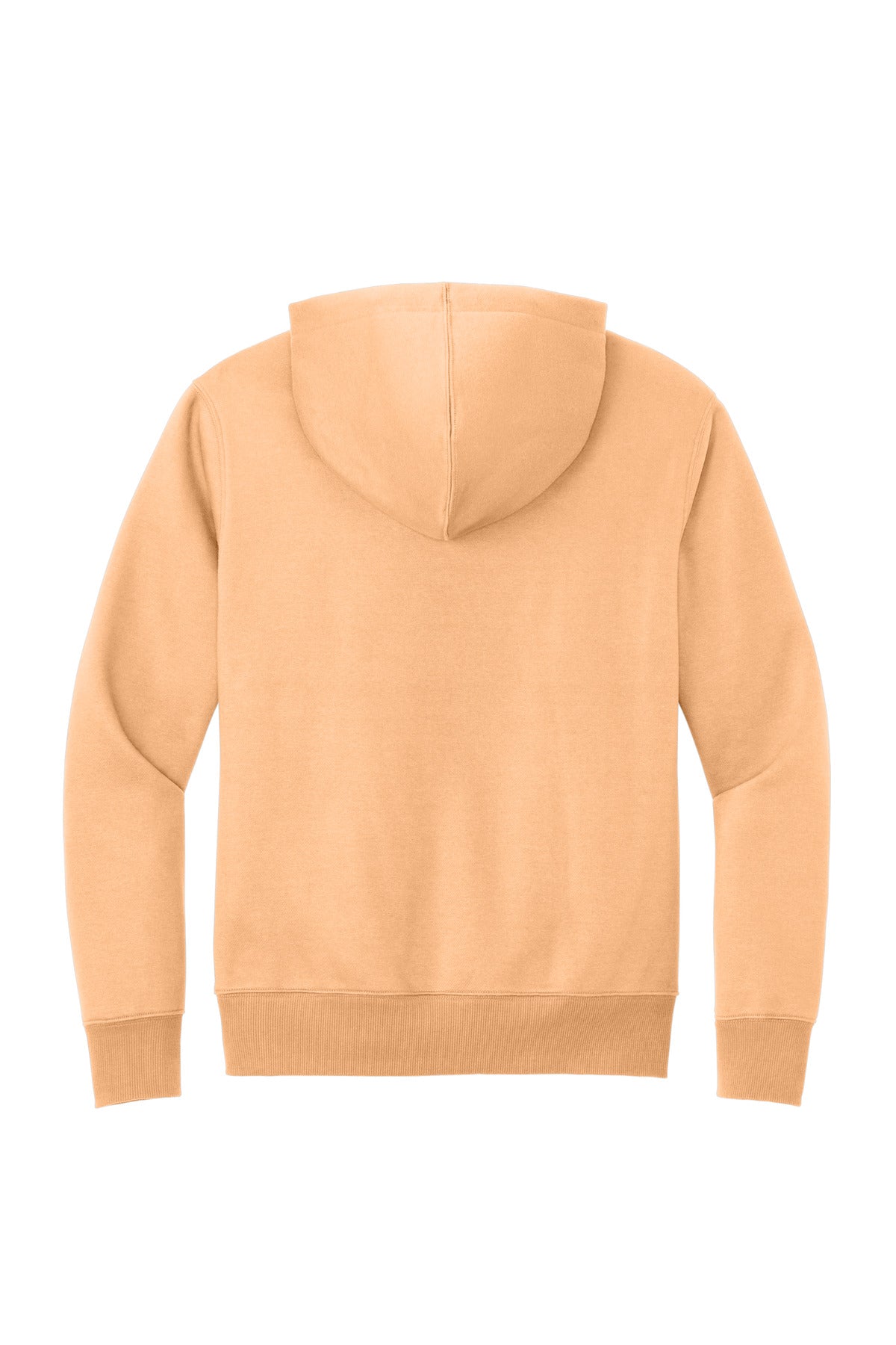 Front View of Apricot District Perfect Weight Fleece Hoodie DT1101
