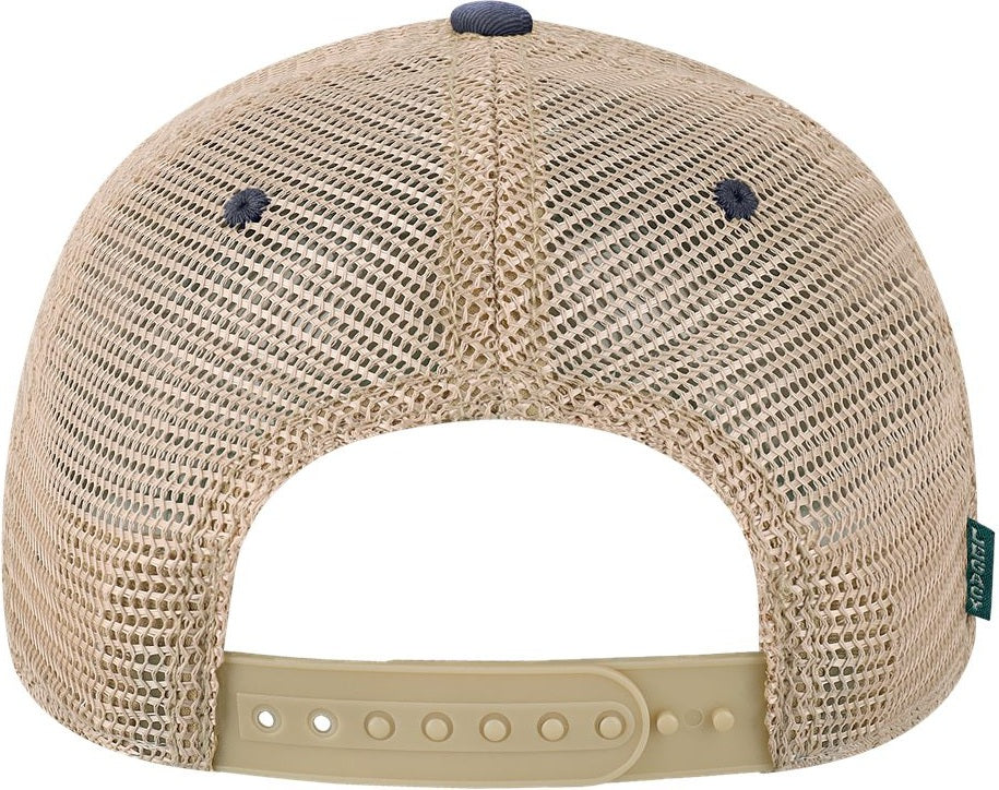 Front View of Aqua Blue/ Navy Old Favorite Trucker Cap - OFA