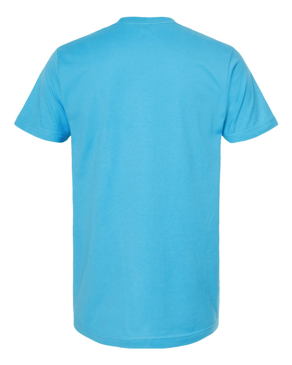 Rear View of Aqua Fine Jersey T-Shirt - 202