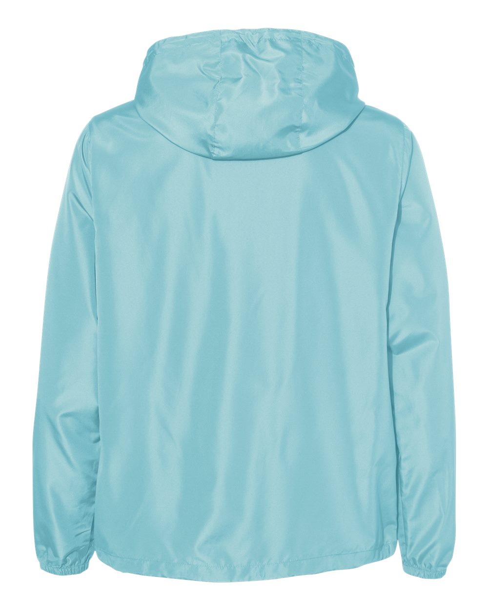 Front View of Aqua Lightweight Quarter-Zip Windbreaker Pullover Jacket - EXP54LWP