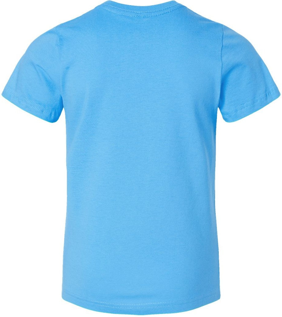 Front View of Aqua Youth Fine Jersey Tee - 6101