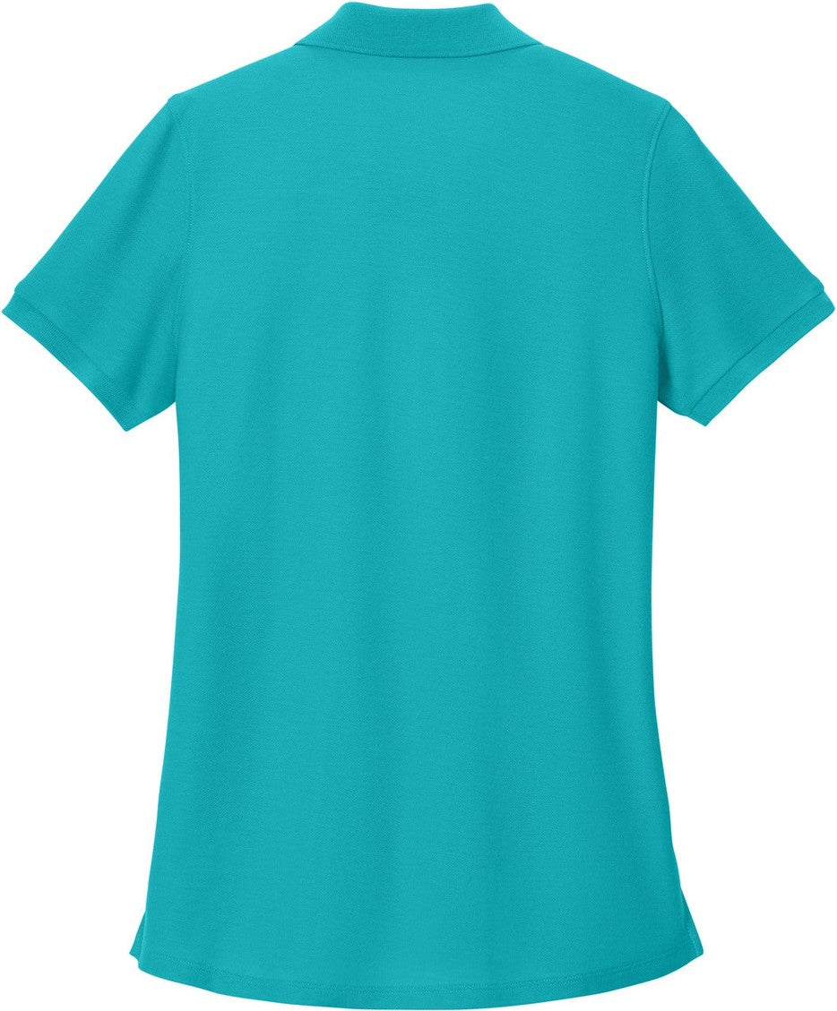 Front View of Aquamarine Port Authority Women's Wearever Signature Pique Polo LK200