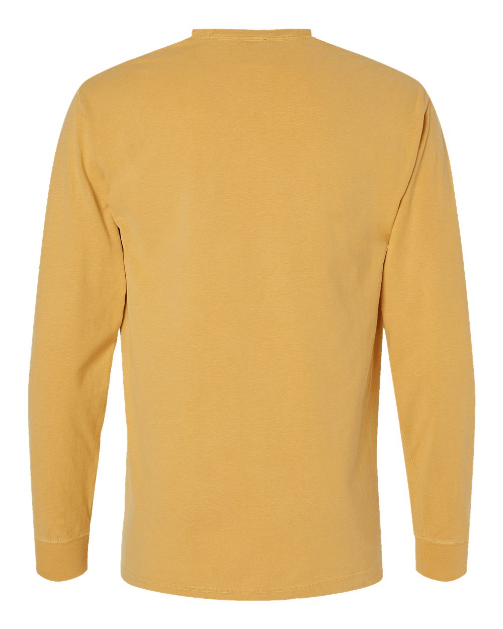 Rear View of Artisan Gold Garment-Dyed Long Sleeve T-Shirt - GDH200