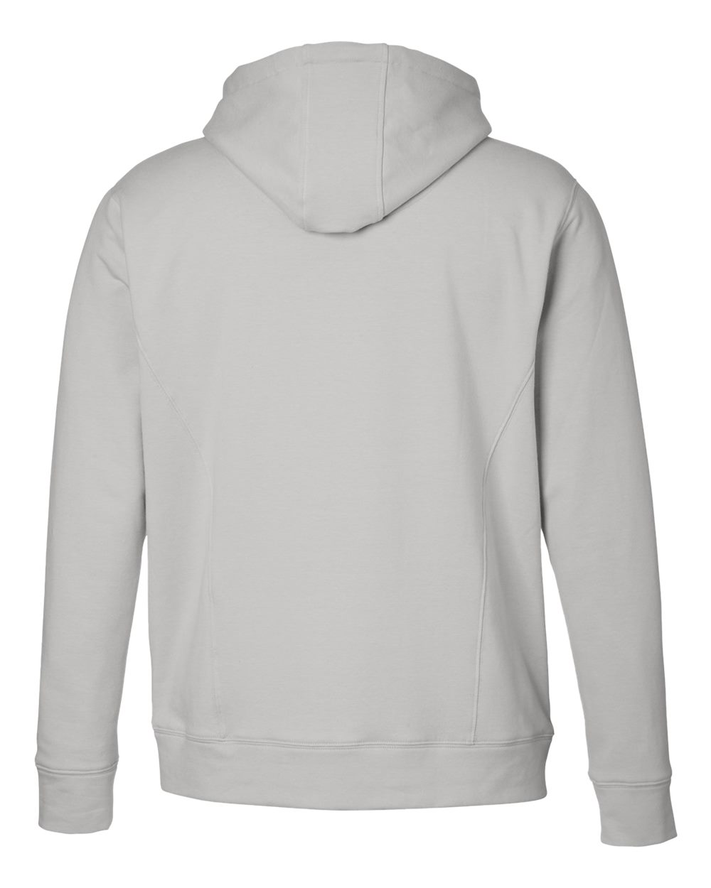 Rear View of Ash Grey Atlas Hooded Sweatshirt - MDP1652