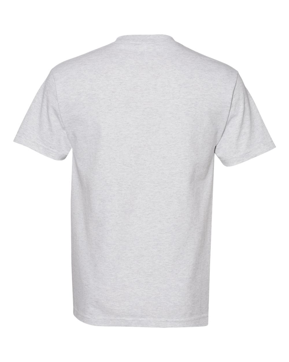 Front View of Ash Grey Heavyweight Cotton Tee - 1301